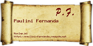 Paulini Fernanda névjegykártya
